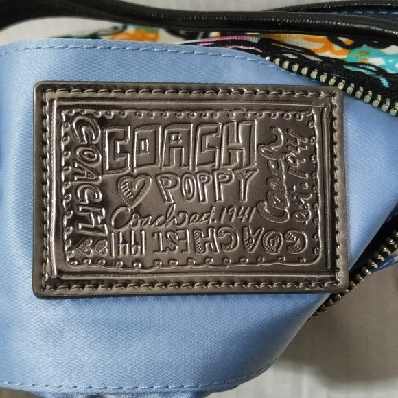 COACH Poppy Multicolor Scribble Graffiti Blossom Small Hobo Shoulder Bag Y2K New - Picture 11 of 16